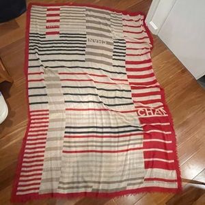 CHANEL cashmere blend scarf.